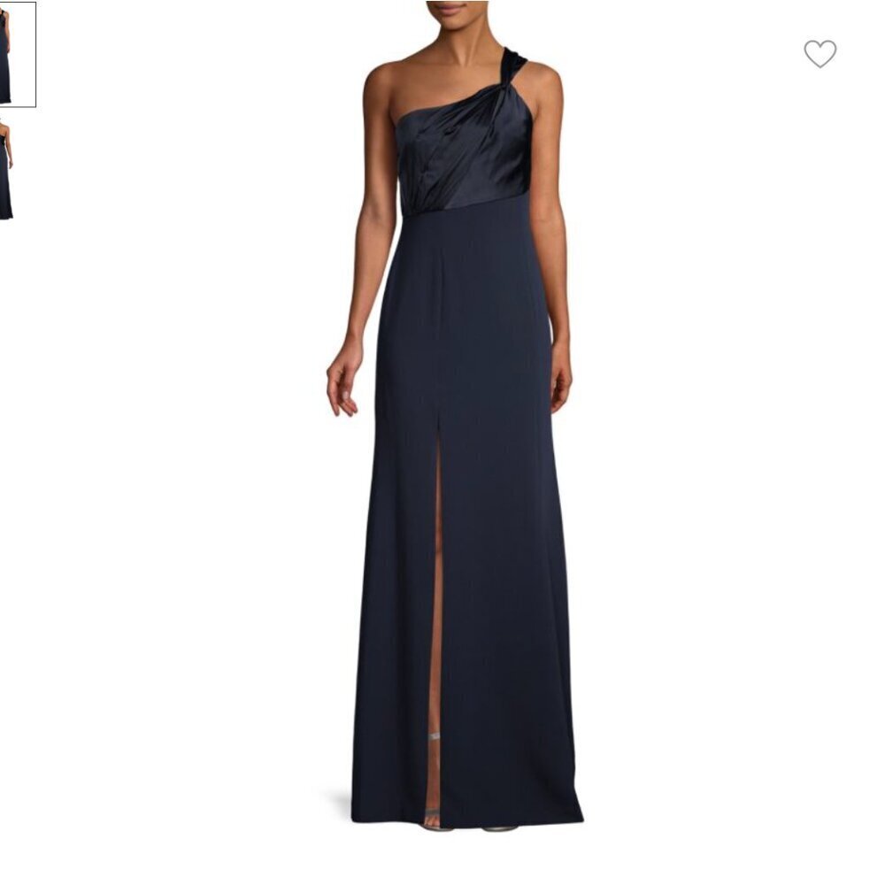 Cinq à Sept ​One-Shoulder Gown navy blue long formal 8